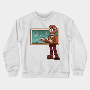 Cartoon Male Teacher Crewneck Sweatshirt